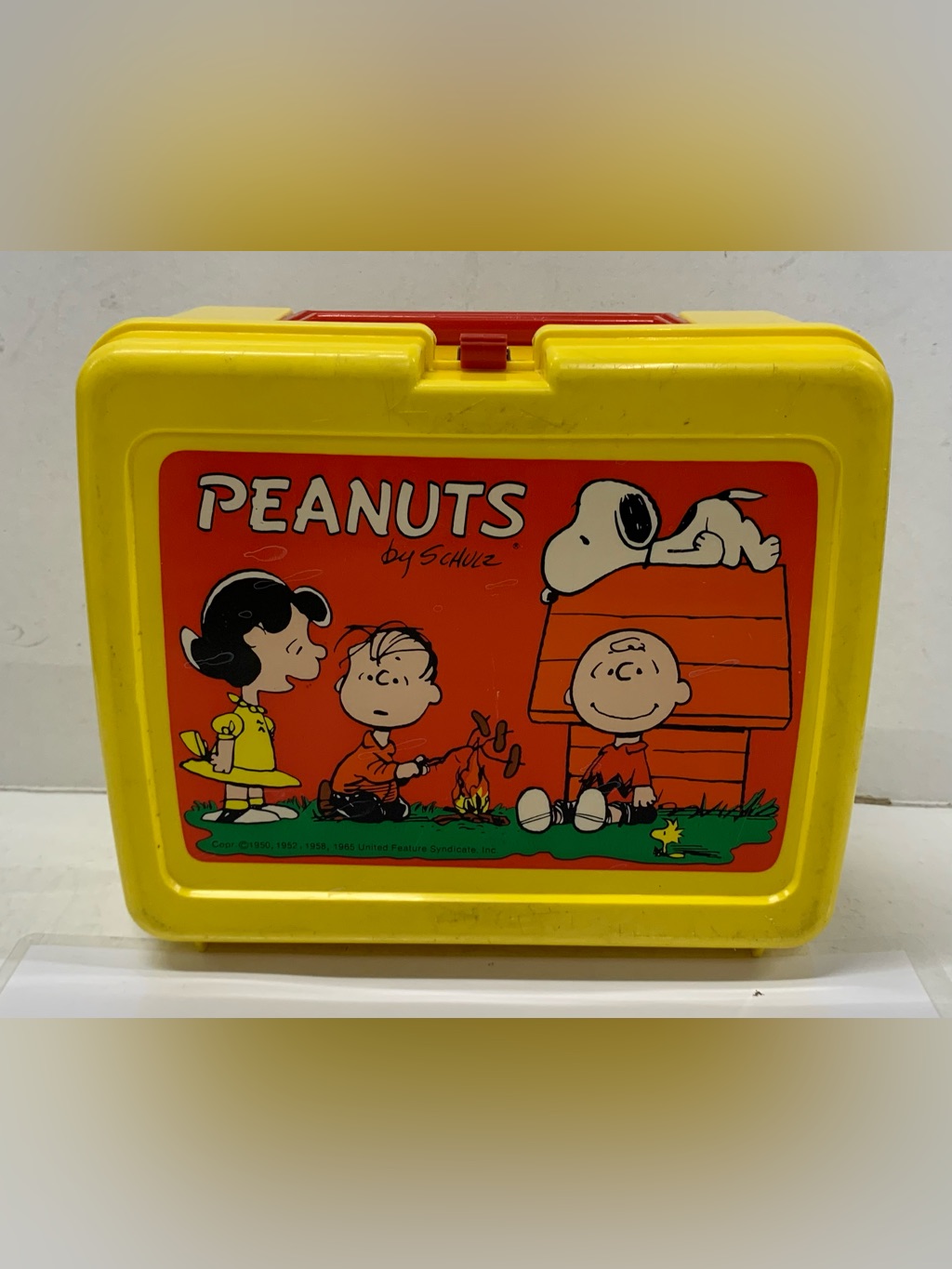 Vintage 1970s Peanuts Thermos Brand Lunch Box And Thermos Made In Usa Rare